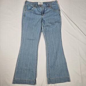 Levis Signature Trouser Jeans Womens 10 33x31 Blue Light Wash Bootcut Denim